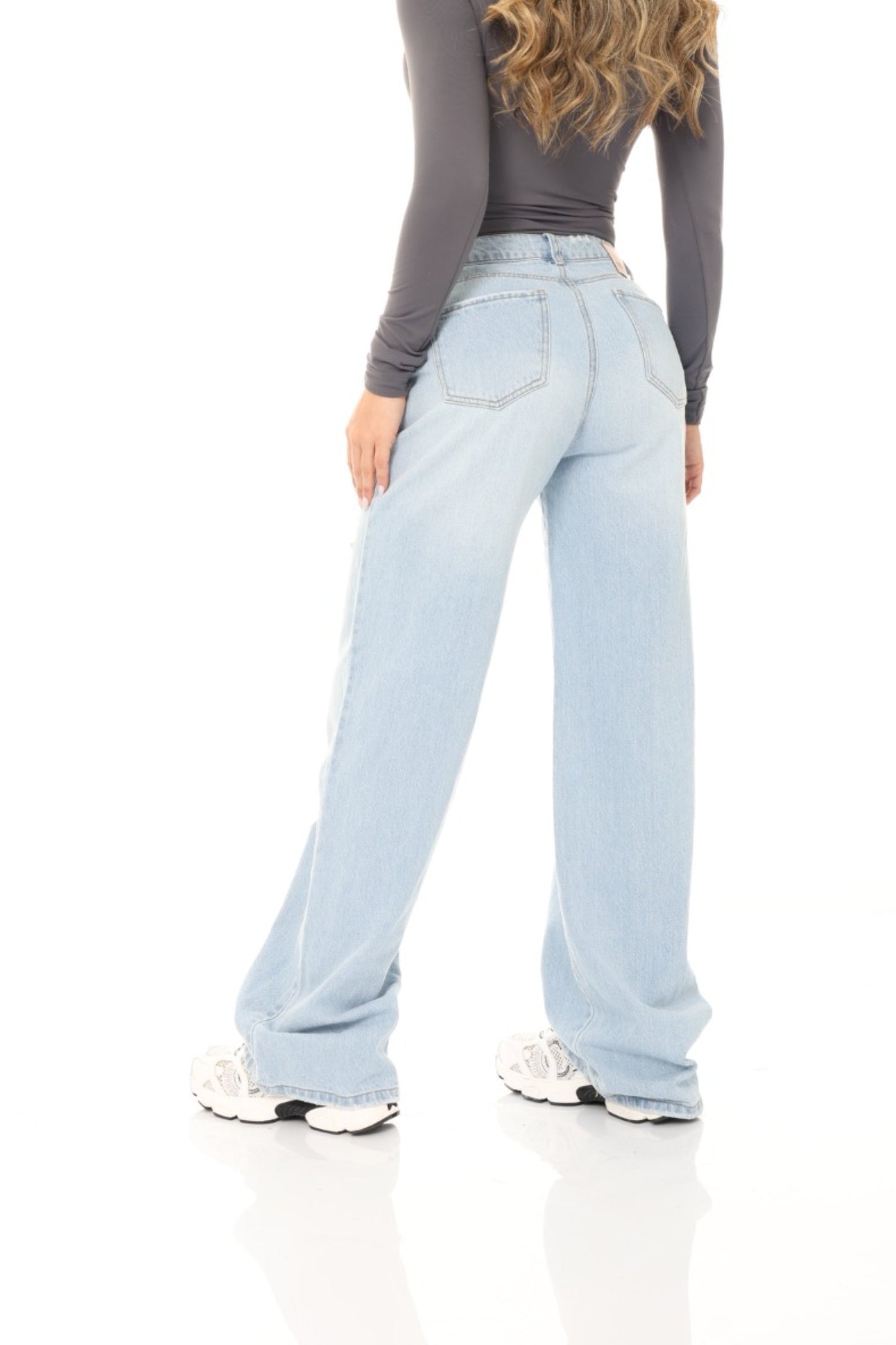 Jean Wide Leg Rígido Claro REF 126107