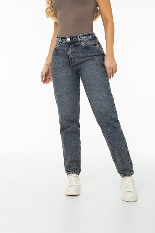 Jean Mom Fit Rígido con Dirty REF 125413