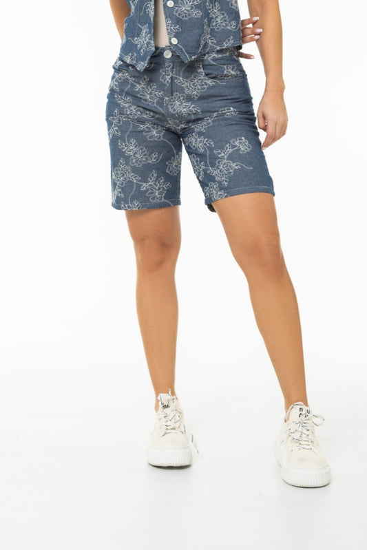 Bermuda Rígida De Tela Bordada REF 125433