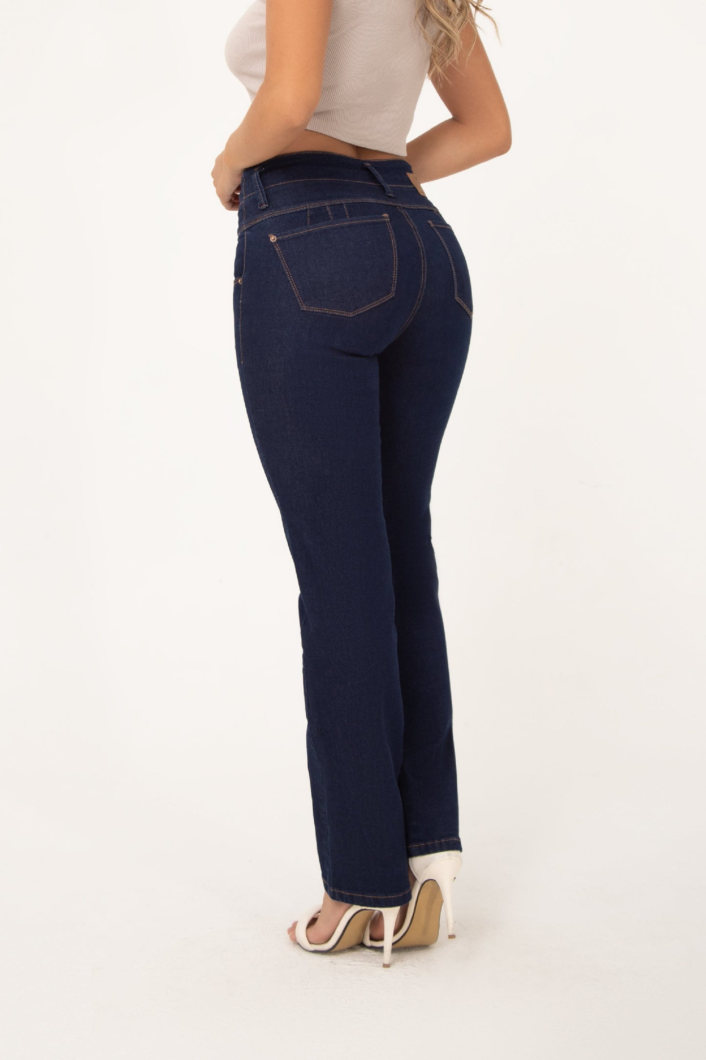 Jean Control Abdomen Stretch Azul Oscuro REF 14501