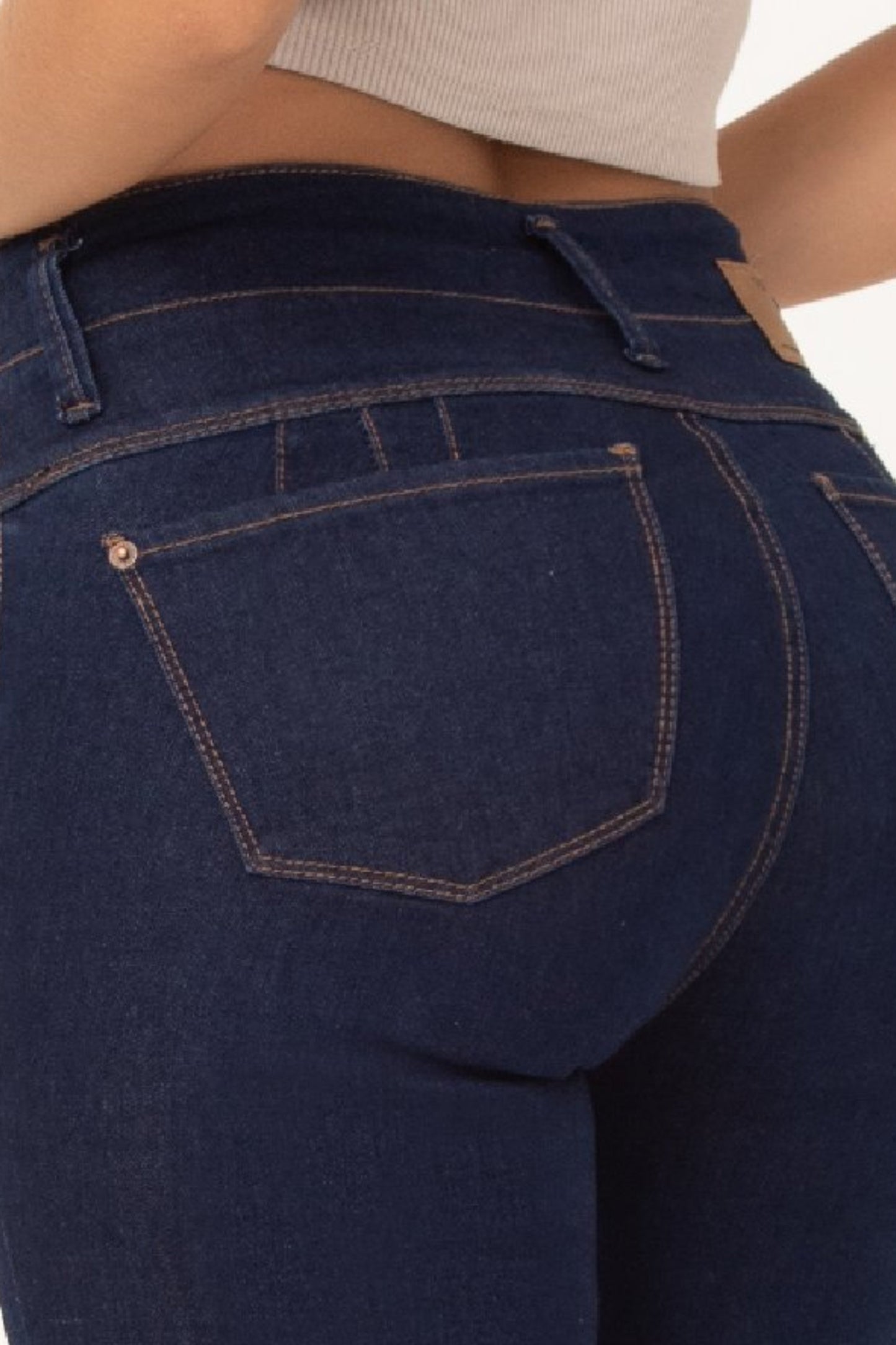 Jean Control Abdomen Stretch Azul Oscuro REF 14501