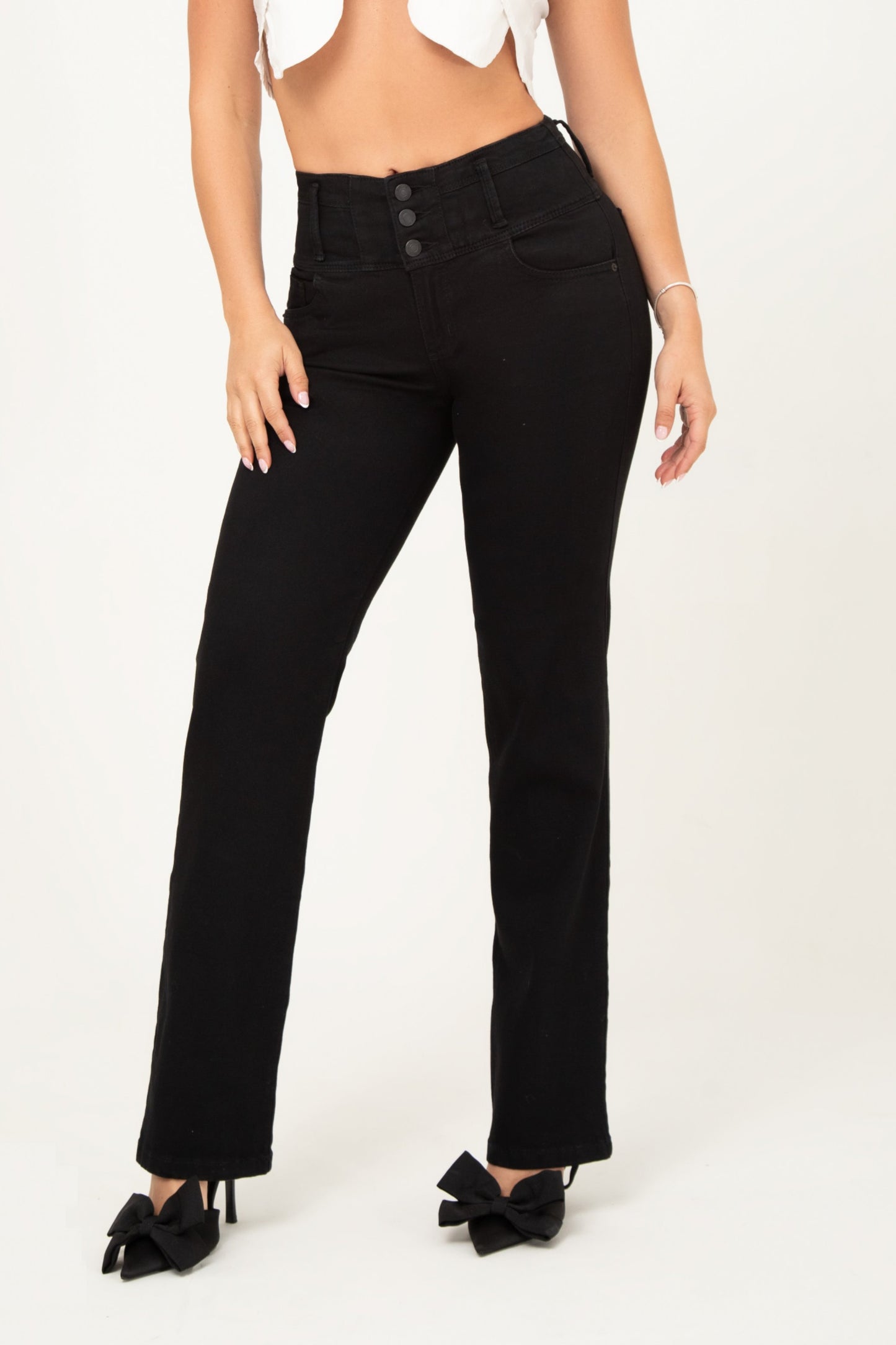 Jean Control Abdomen Stretch Negro REF 14419