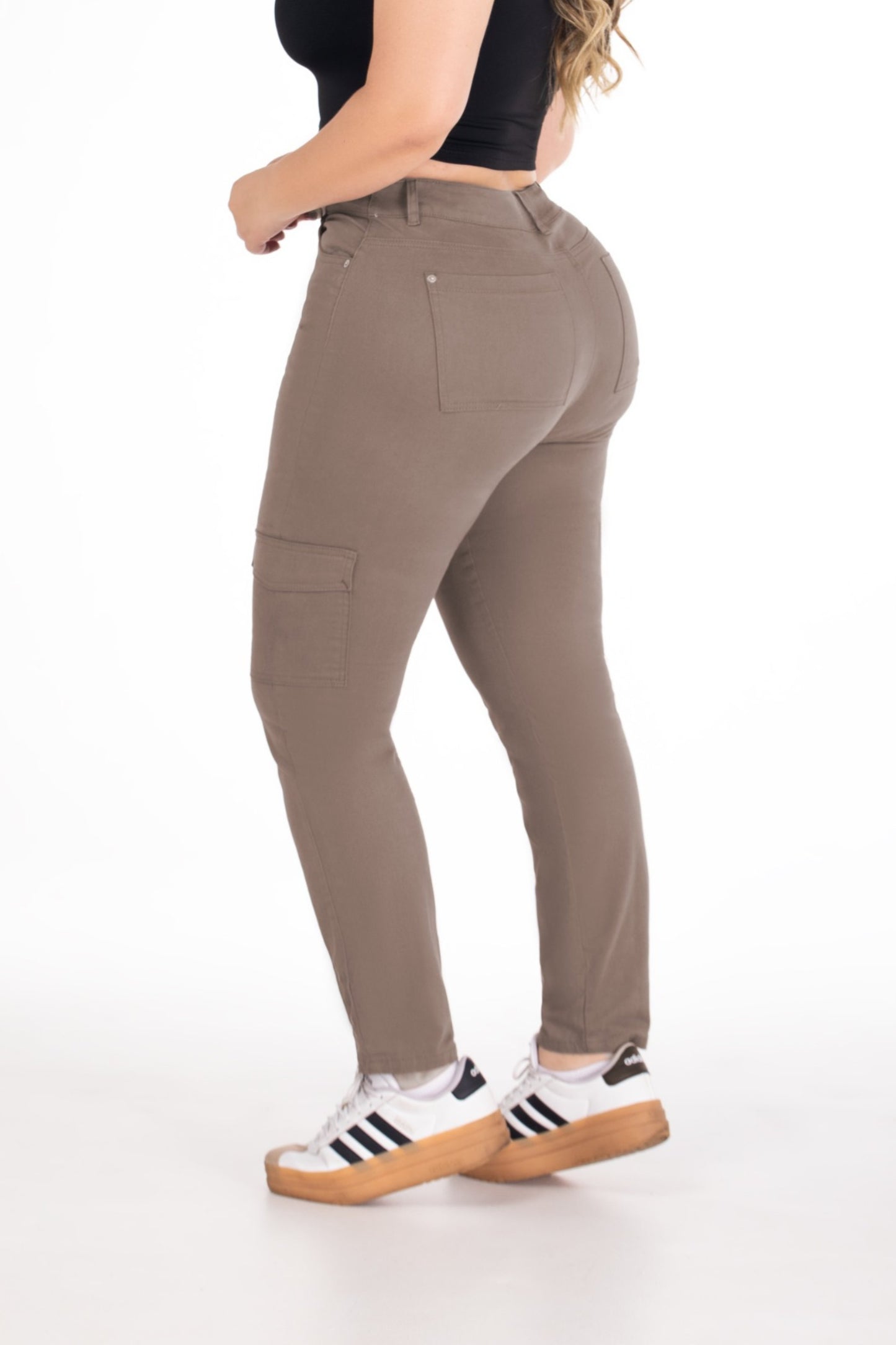 Jean Jogger Cargo Stretch Verde REF 225209 Plus