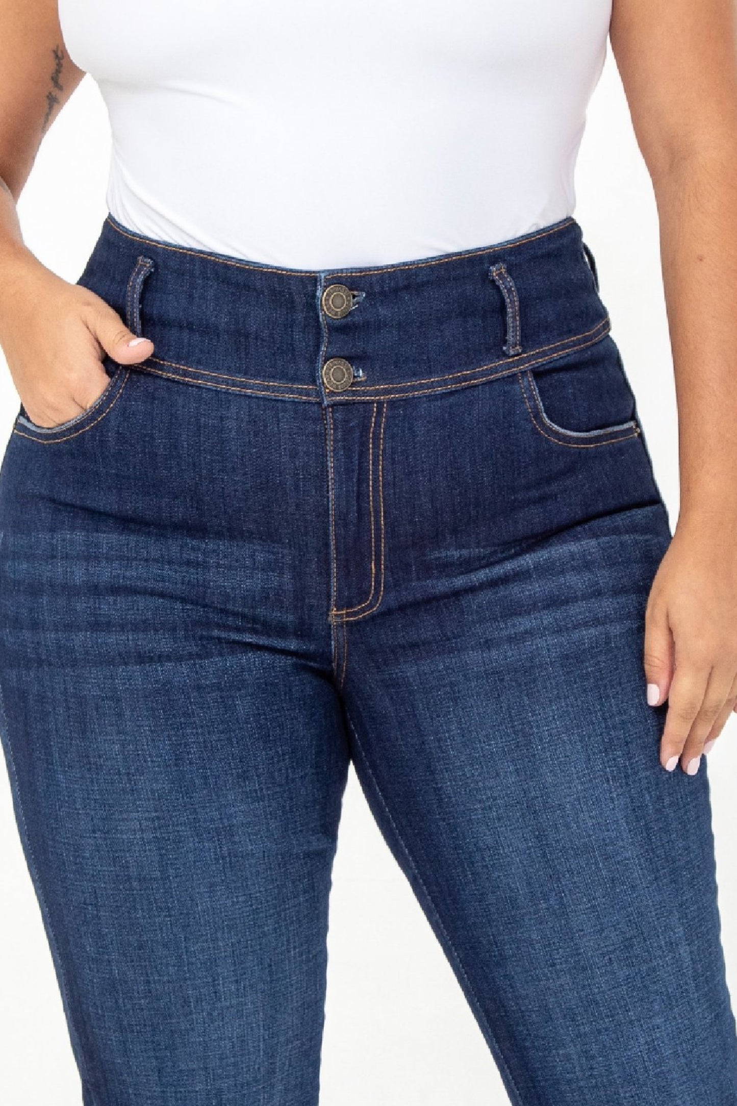 Jean Skinny Stretch Azul Medio REF 225103 Plus