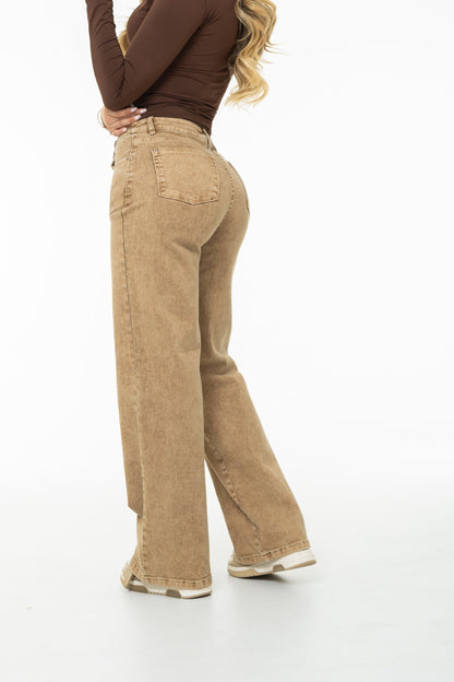 Jean Wide Leg Acid Wash Arena REF 125403