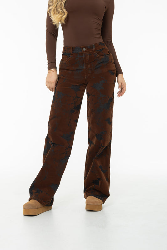 Jean Wide Leg Gamuzado Rígido REF 125418