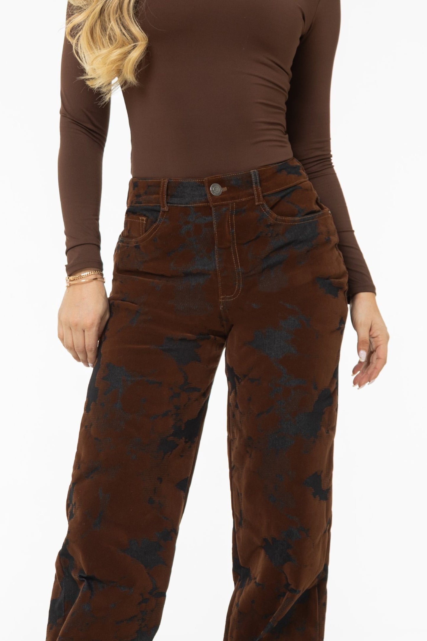 Jean Wide Leg Gamuzado Rígido REF 125418