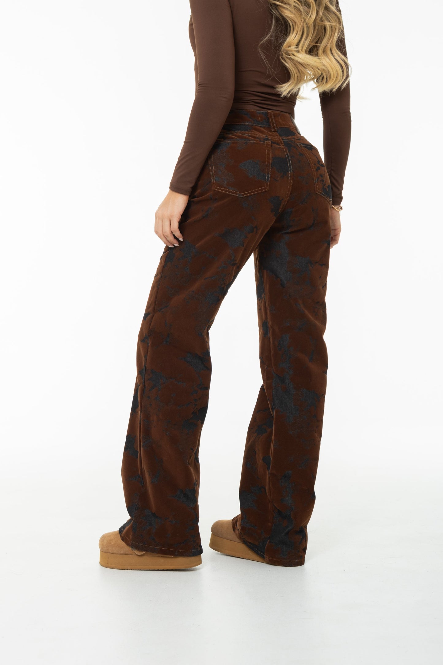 Jean Wide Leg Gamuzado Rígido REF 125418