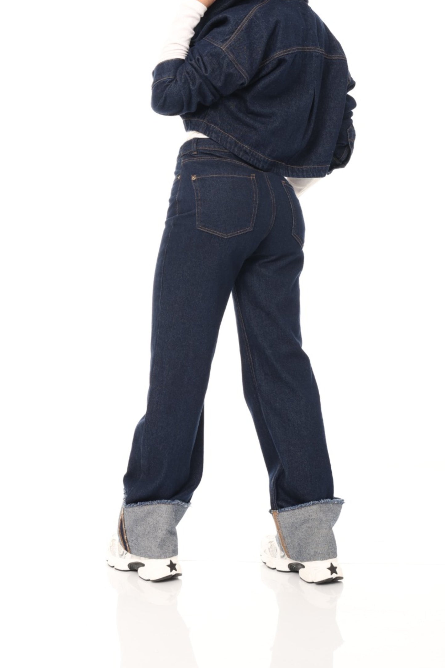 Jean Straight Rigido Bota Doblada REF 126104