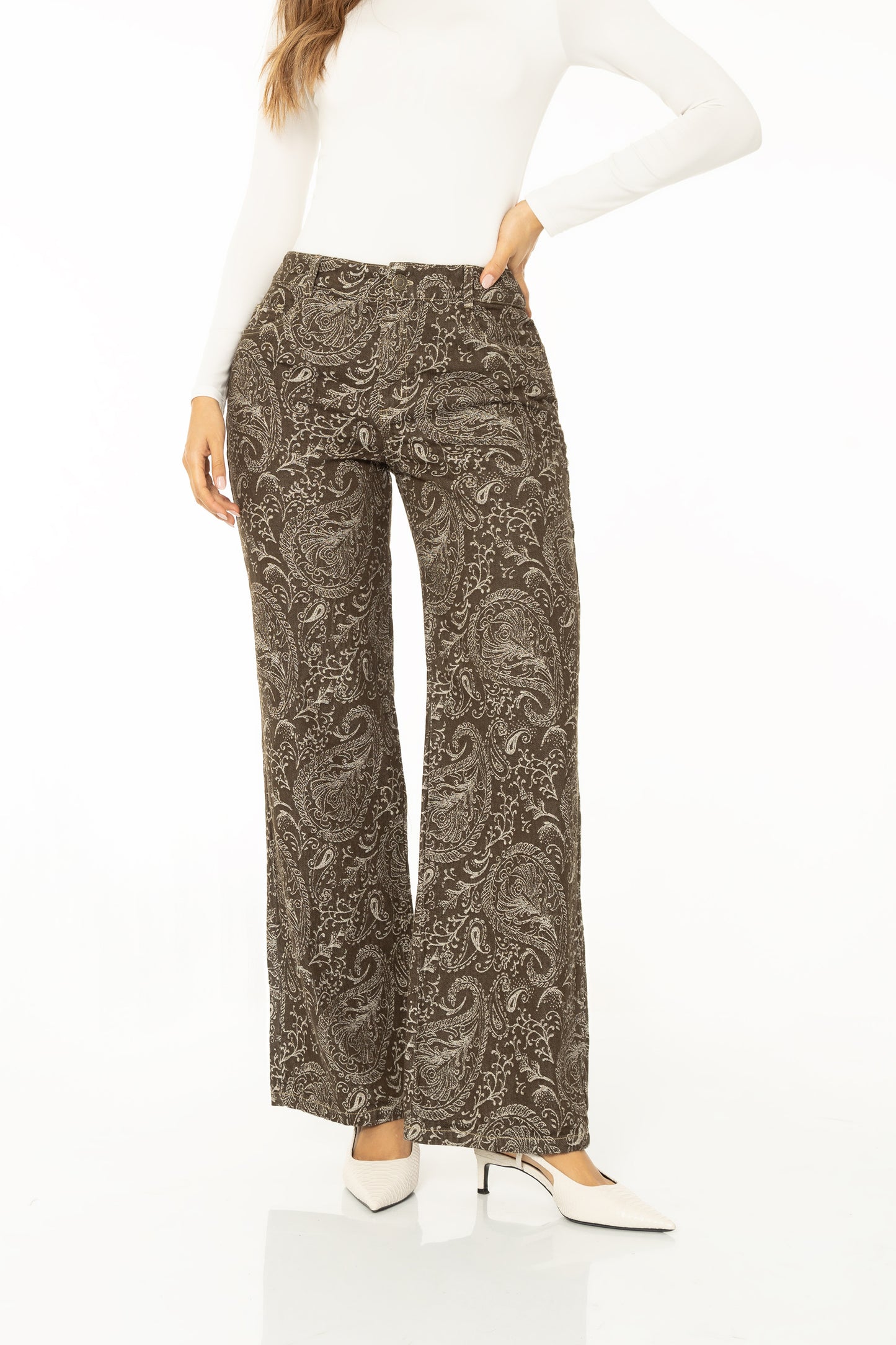 Jean Wide Leg Rígido Café Alabrescos