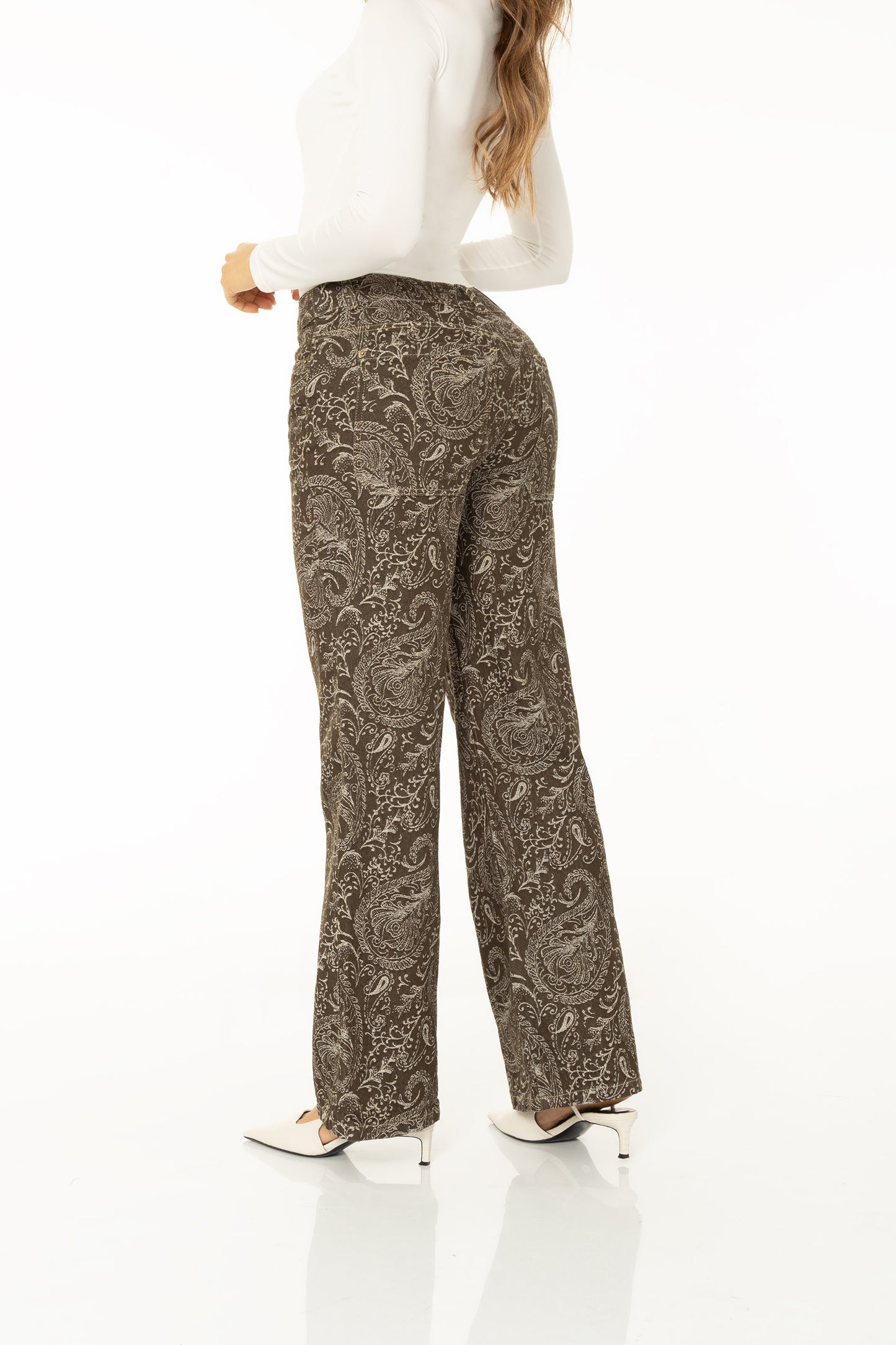 Jean Wide Leg Rígido Café Alabrescos