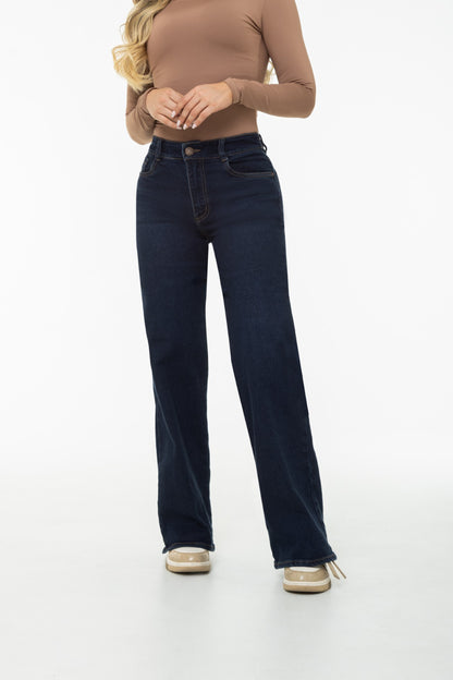 Jean Wide Leg Stretch Tiro Alto