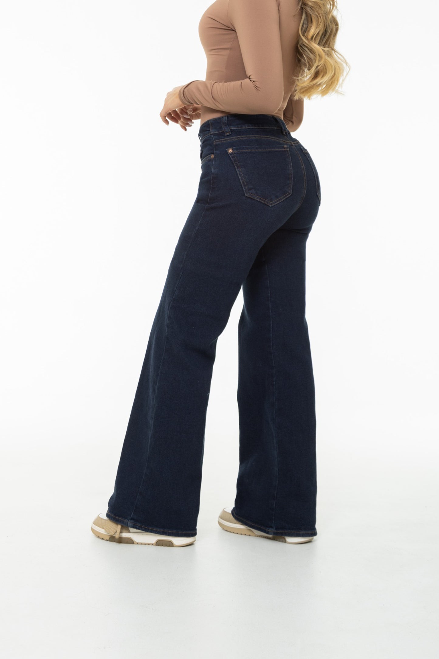 Jean Wide Leg Stretch Tiro Alto