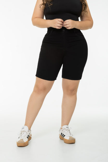 Bermuda Stretch Negra REF 225406 Plus