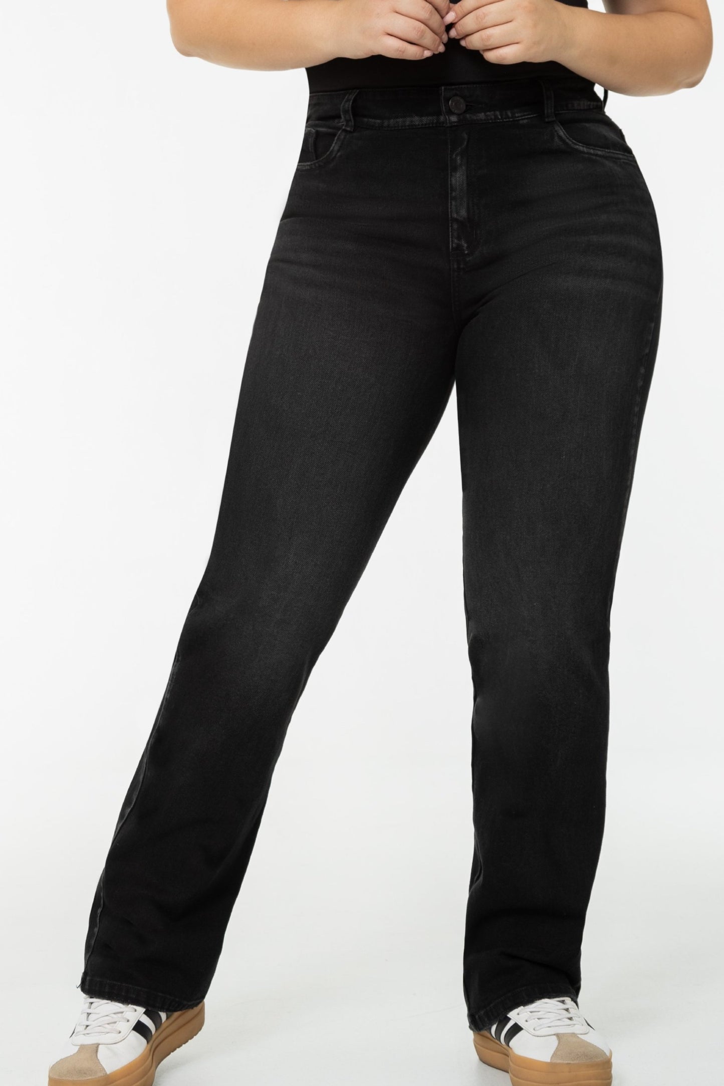 Jean Wide Leg Negro Stretch REF 225410 Plus