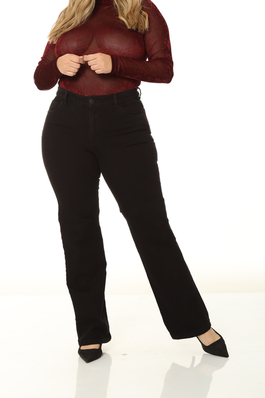 Jean Straight Negro PLUS Stretch
