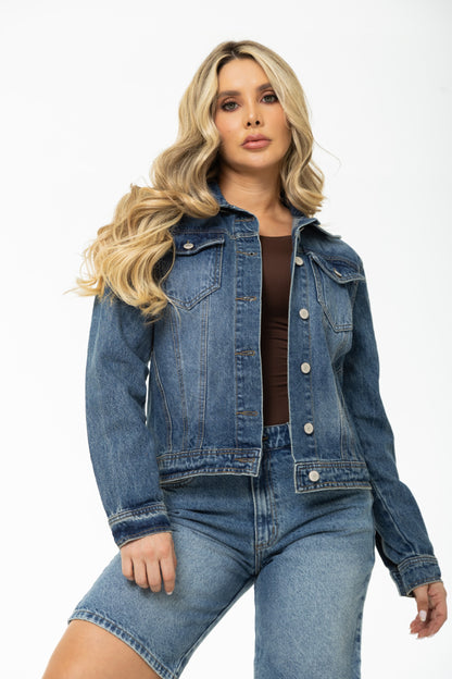 Chaqueta de Denim Tono Oscuro REF 125304