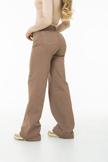 Jean Wide Leg Mocha Stretch REF 125412