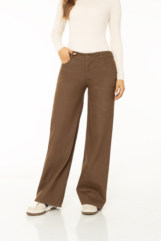 Jean Wide Leg Café Stretch
