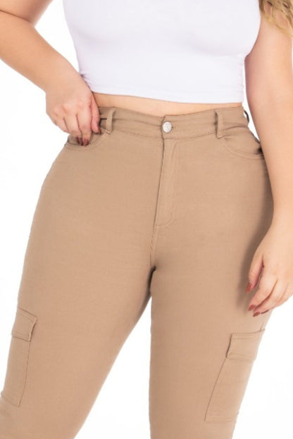 Jean Jogger Cargo Stretch Kaki REF 225209 Plus