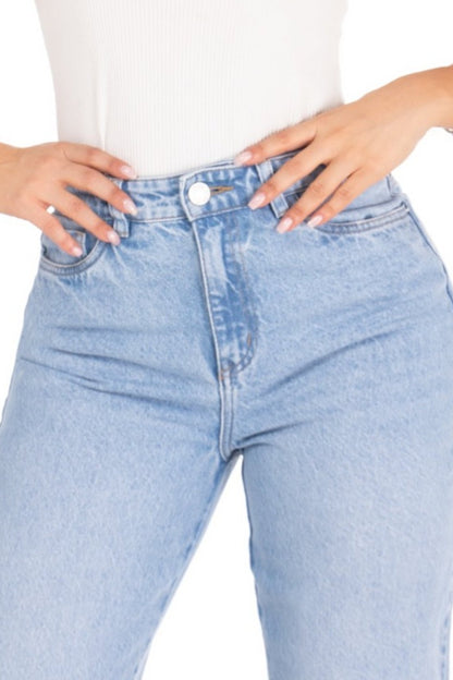 Jean MomFit Rígido Azul Claro REF 125233