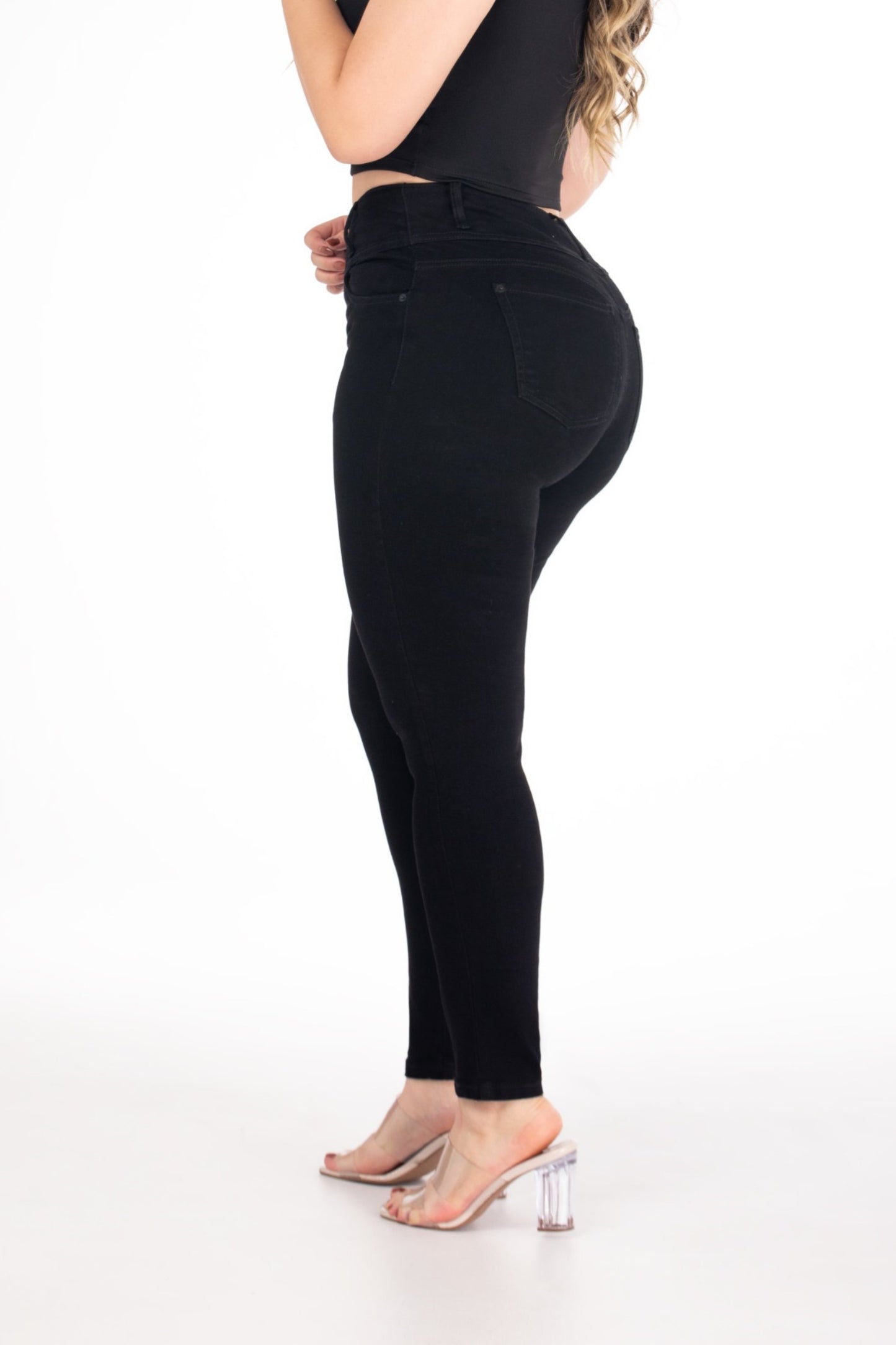 Jean Skinny Stretch Negro REF 225208 Plus