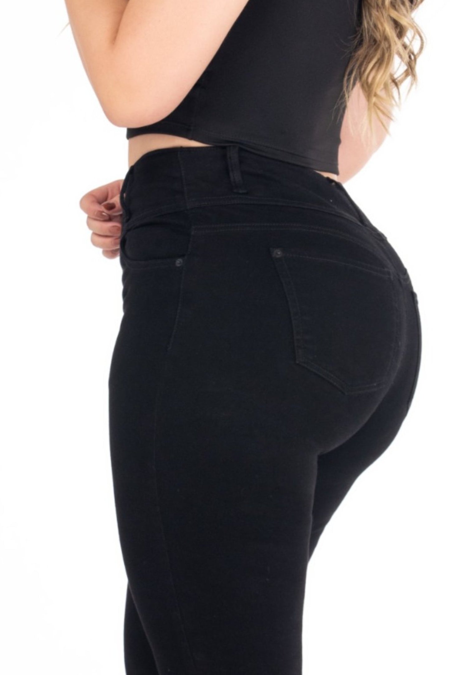 Jean Skinny Stretch Negro REF 225208 Plus