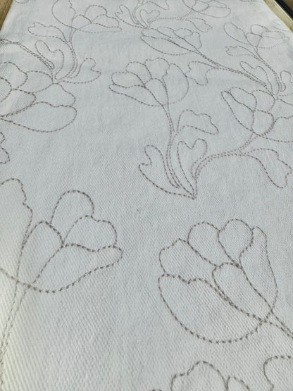 Jean Wide Leg Bordado Flores REF 125513